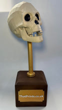 Load image into Gallery viewer, Rust Game Skull Trophy 12 inch tall Customisable Name  | Hand Painted | Resin
