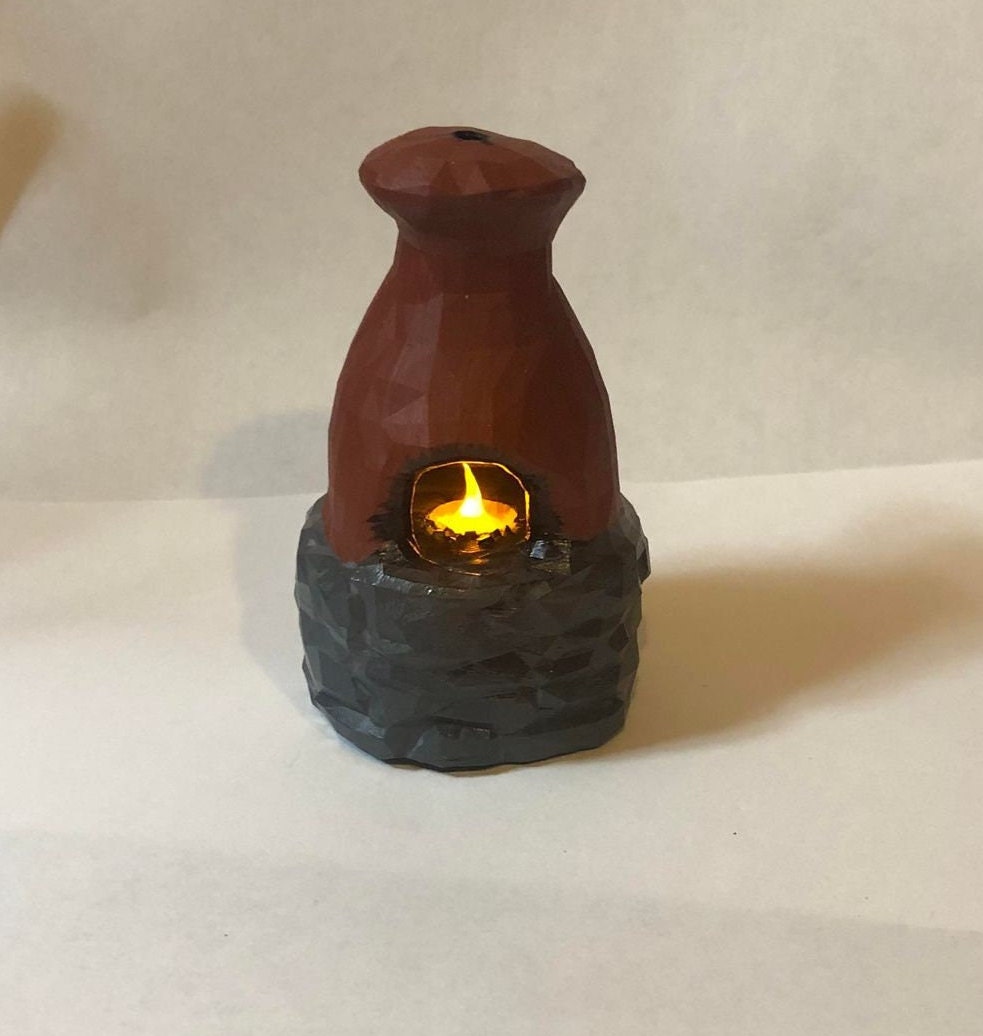 Rust Game 3D printed Furnace with a light